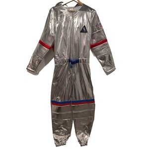 Pottery Barn Kids ADULT Light-Up Silver Astronaut Costume Space Suit XS/S Lights